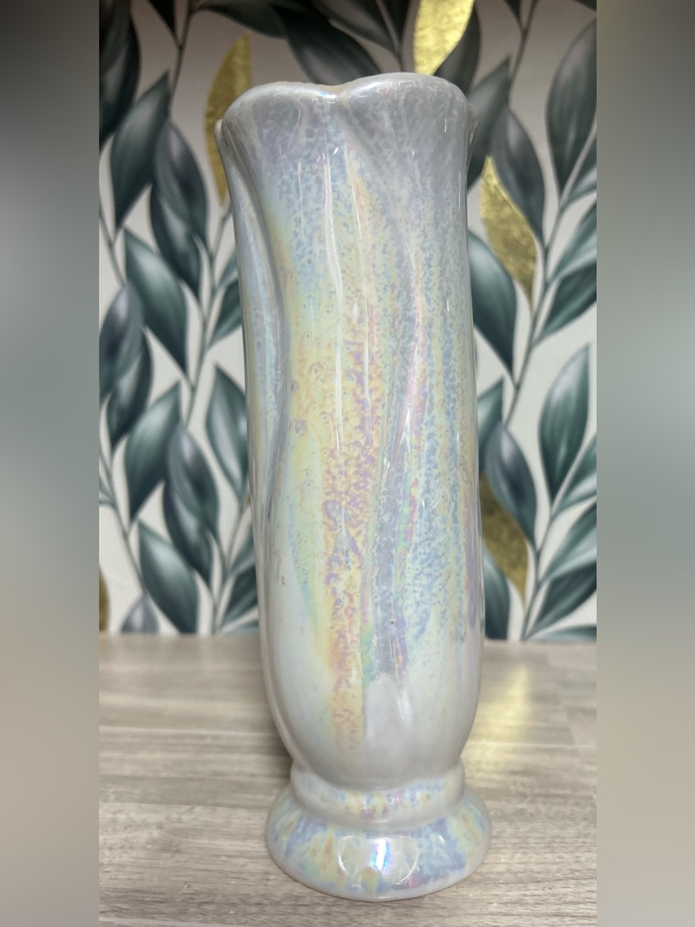 Vintage Opalescent Lustreware Bud Vase - Picture 4 of 9